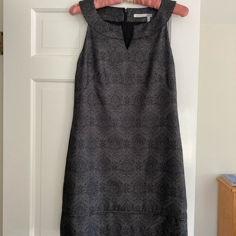 Classiques Entier black & silver jacquard pattern sleeveless dress XS Worn once‌